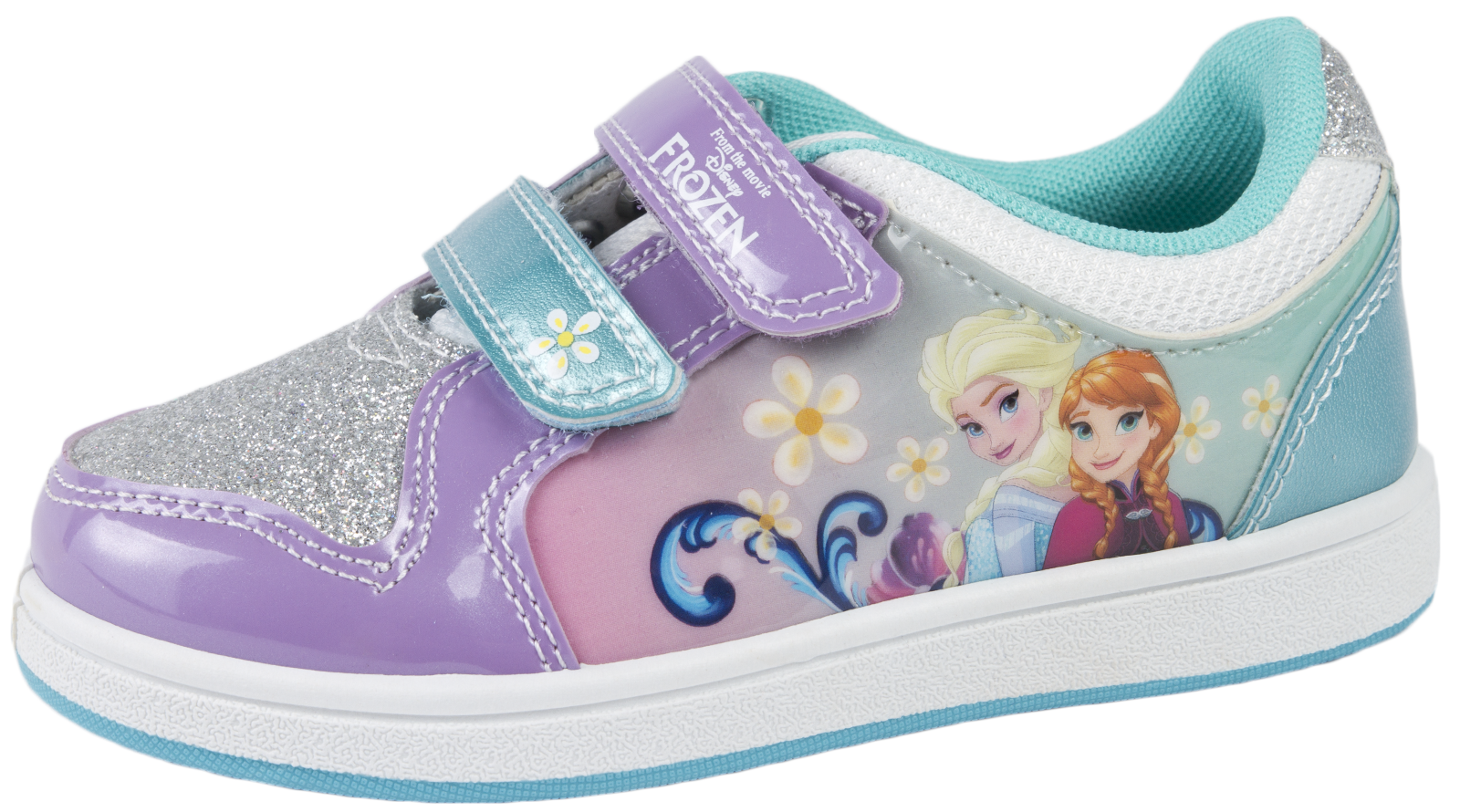 Girls Frozen Elsa Olaf Glitter Trainers Character Sports Shoes Kids